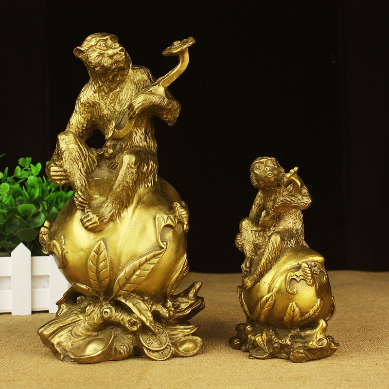 Longevity Health & Wellness Hotel Adults Only - Brass Ruyi Ornament, Copper Monkey with