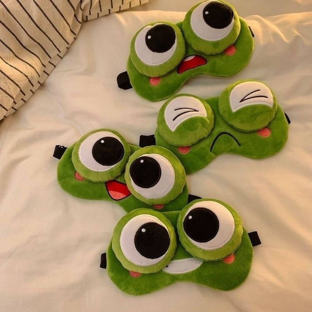 Lovely Cartoon Frog Sleep Eye  - Sleep Eye Mask 3D recension och pris