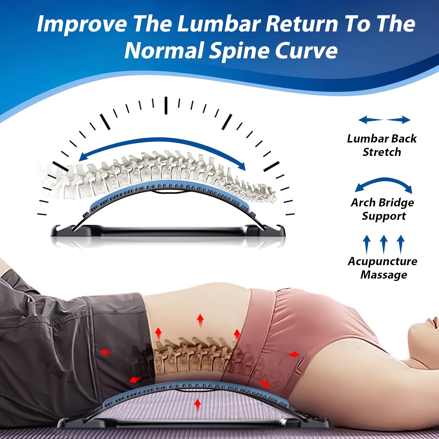 4-Level Adjustable Back Stretc - Posture Corrector Back Brace recension och pris