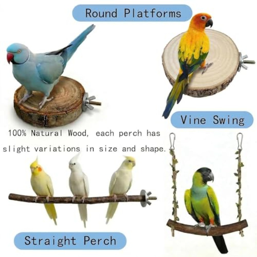 8PCS natural wood bird perches - Health & Wellness Gordon Edlin recension och pris