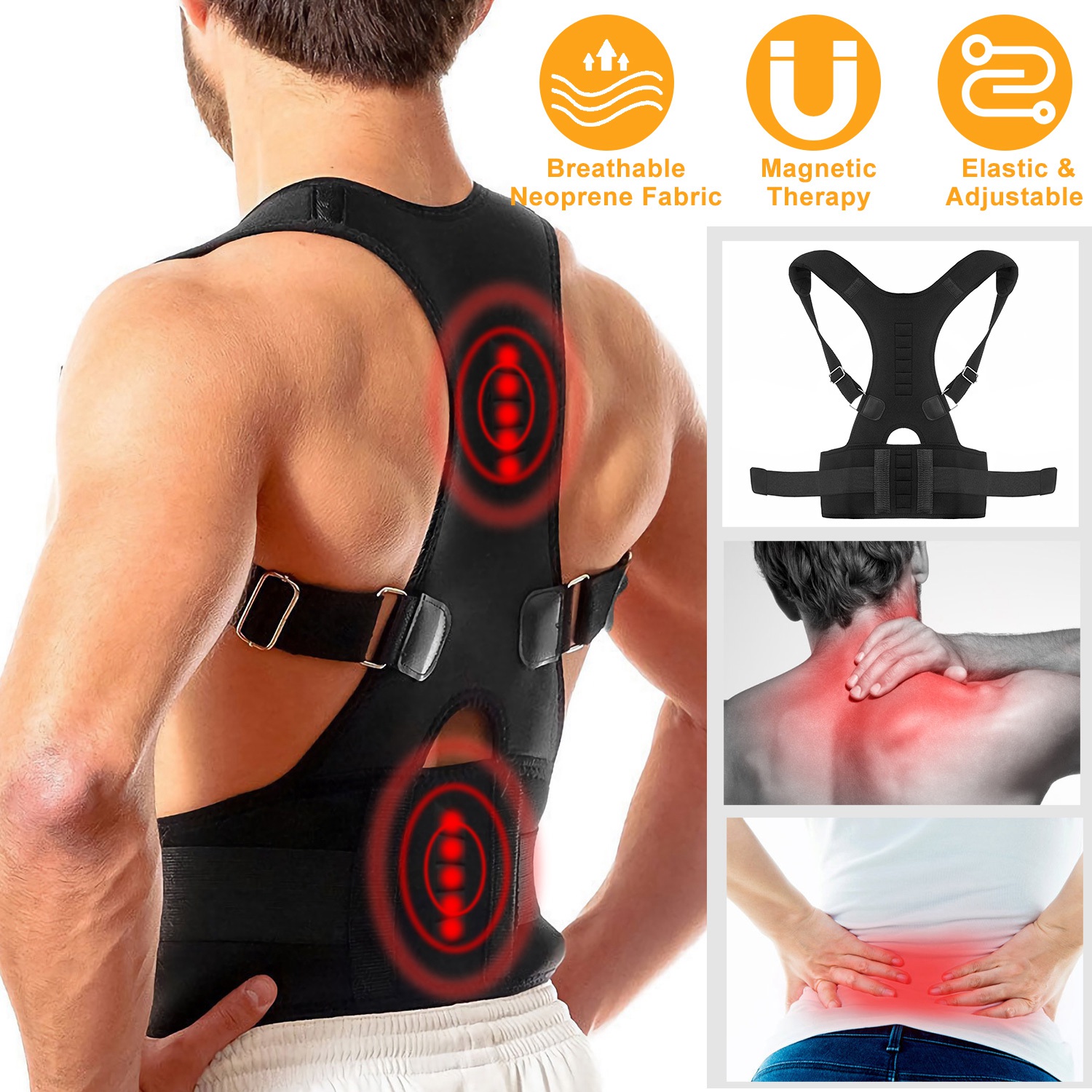 Full Back Support Shapewear Po - Posture Corrector Back Brace recension och pris